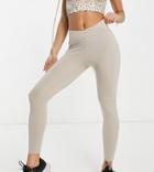 Vai21 Wrap Over Leggings In Taupe - Part Of A Set-neutral