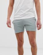 Asos Design Jersey Skinny Gray Shorts In Shorter Length - Gray