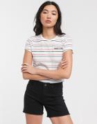 Only Make Fun Slogan Stripe T-shirt-multi