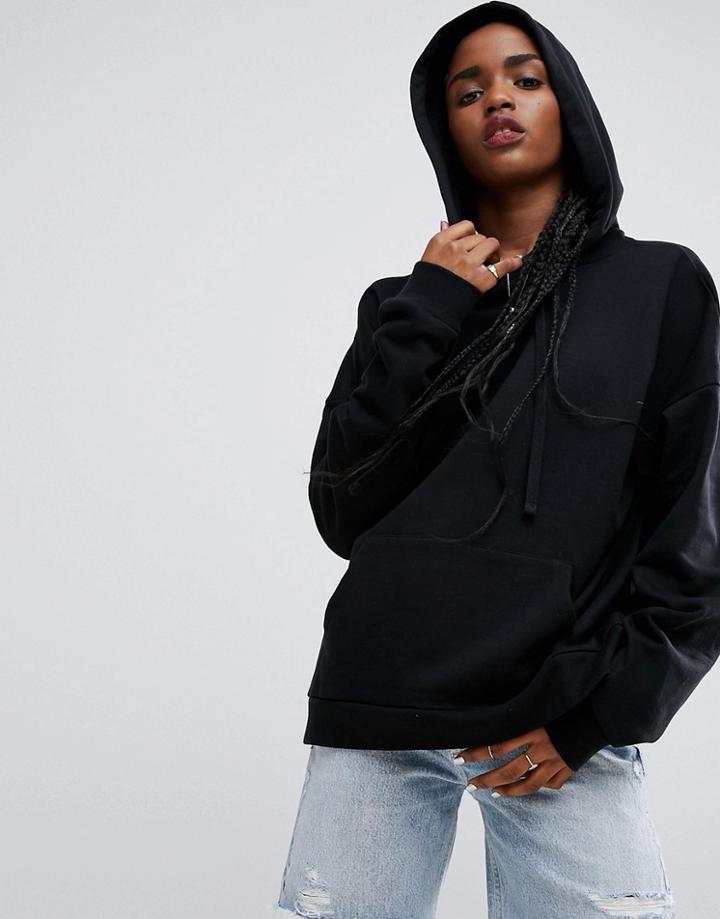 Asos Boxy Hoodie - Black