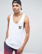 11 Degrees Logo Vest In White - White