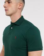 Polo Ralph Lauren Pique Polo Custom Regular Fit Player Logo In College Green