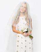 Asos Wedding Floral Hair Veil - White