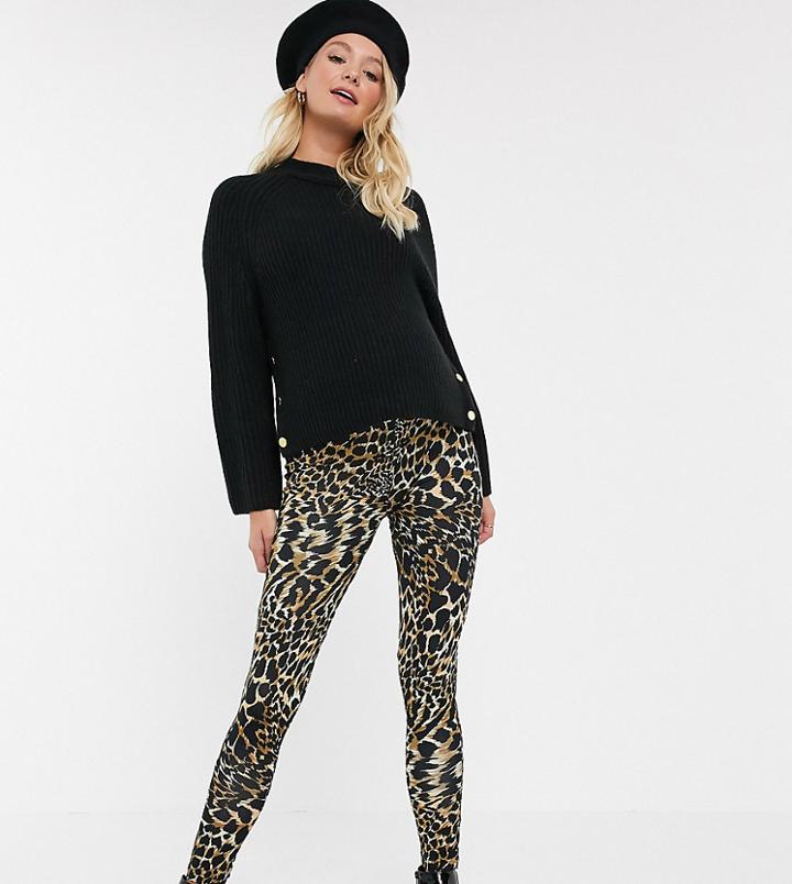 Asos Design Maternity Animal Print Legging-multi