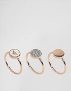 Emporio Armani Logo Stacking Ring - Gold