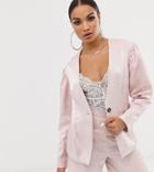 Unique21 High Shine Blazer Two-piece-pink