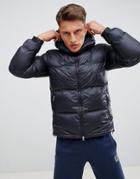 Ea7 Mountain Heavy Padded Goose-down Puffer Jacket In Black - Black
