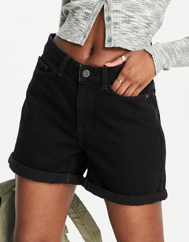 Noisy May Denim Shorts In Black