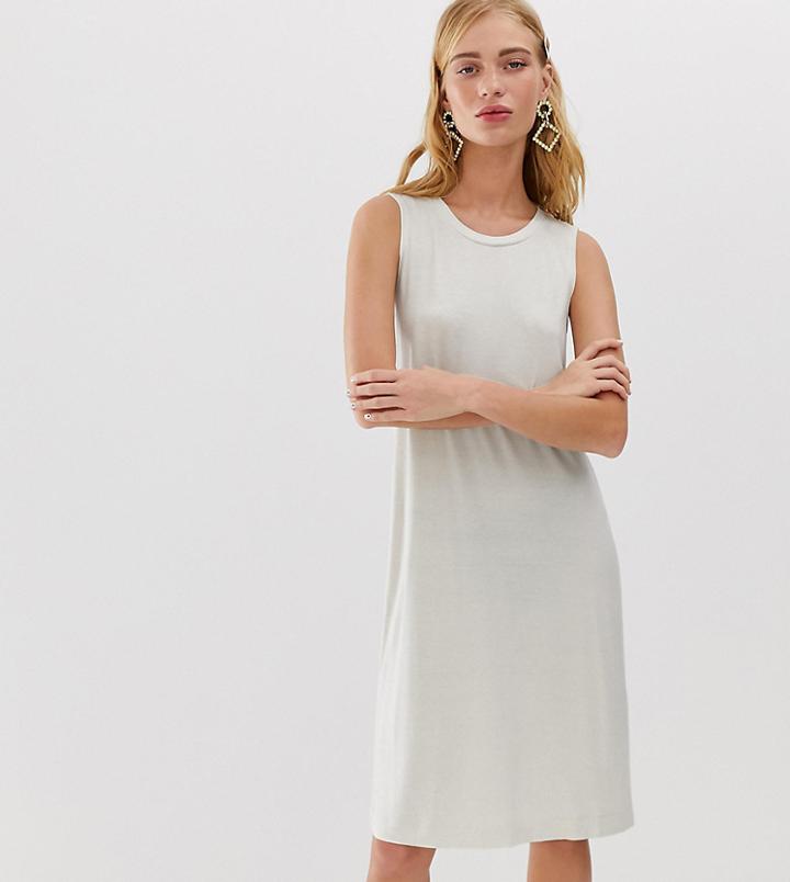 Monki Sleeveless Jersey Mini Dress In Cream Exclusive - White