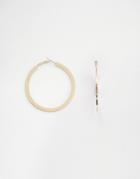 Asos Design Large Hoop Earrings With Square Edge In Gold - Gold