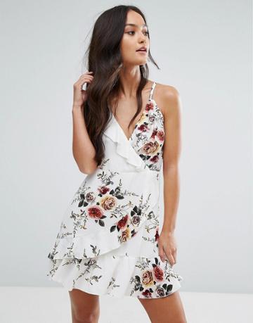 Love & Other Things Floral Cami Dress - White