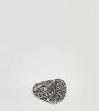 Reclaimed Vintage Inspired Detailed Silver Signet Pinky Ring Exclusive To Asos - Silver