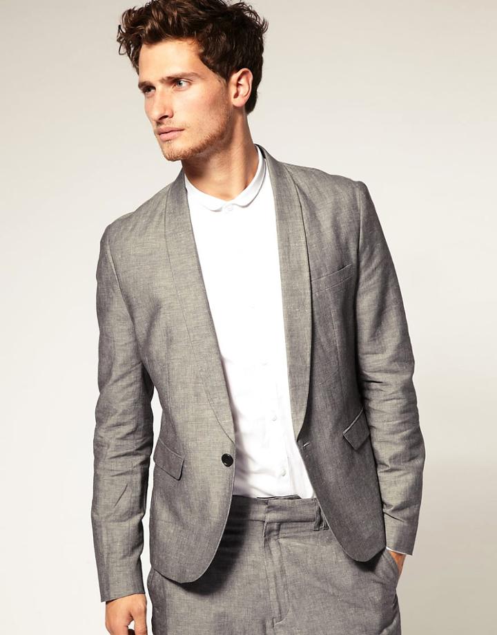 Asos Deconstructed Suit Jacket - Gray