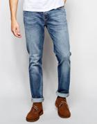 Nudie Jeans Grim Tim Slim Fit Best Coast Blues Mid Wash - Best Coast Blues