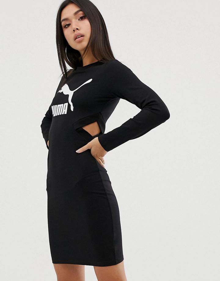 Puma Classics Logo Bodycon Black Dress