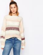 Baum Und Pferdgarten Carenza Balloon Sleeve Sweater In Mixed Yarn - Multi