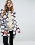 Unreal Fur Bubbles Coat - Multi