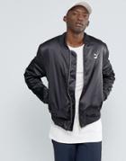 Puma Luxe Bomber Jacket In Black - Black