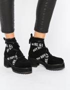 Asos Rui Chunky Ankle Lace Up Boots - Black