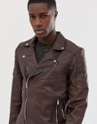 Bolongaro Trevor Quilted Real Leather Jacket - Brown