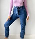 New Look Tall Paperbag Waist Jeans In Mid Blue