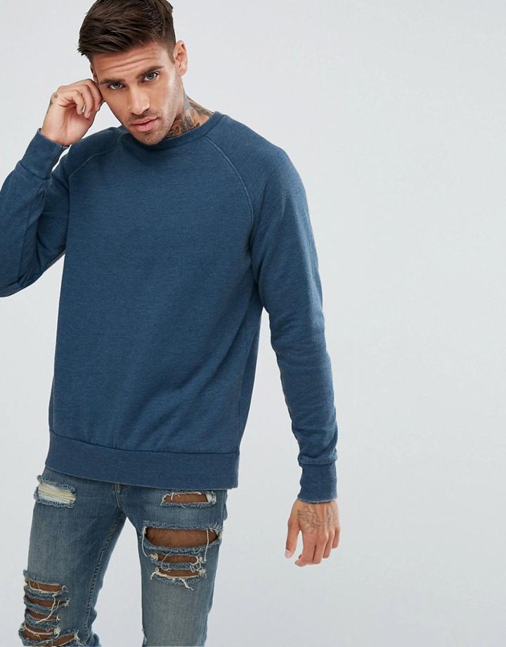 Brave Soul Washed Out Sweat - Navy