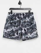 Nike Swimming 5-inch Camo Volley Shorts In Black