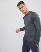 Selected Homme Knitted Sweater In Organic Cotton - Gray