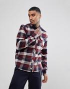 Element Flannel Shirt In Red Plaid Check - Red
