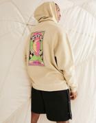 Asos Design Oversized Hoodie In Beige With Mystical Back Print-neutral