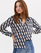 Jdy Shirt In Geo Print-beige