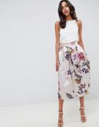 Closet London Midi Floral Skirt - Multi