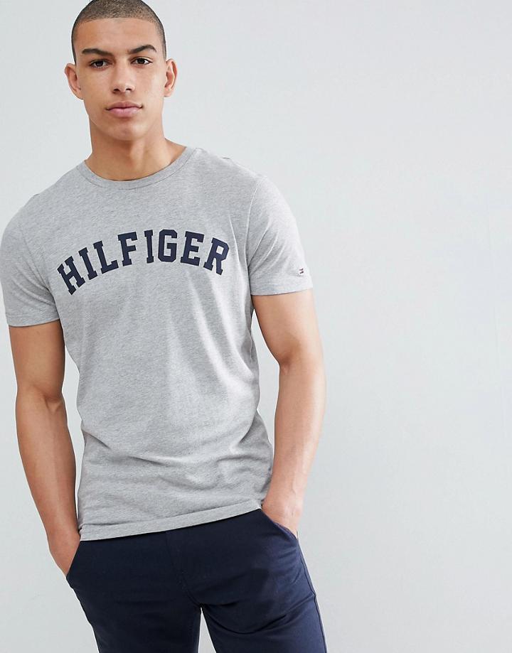 Tommy Hilfiger Logo Crewneck T-shirt Gray - Gray