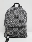 Hxtn Supply Prime Backpack In Bandana Print - Black