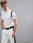 J.lindeberg Golf Dolph Slim Fit Tx Jersey Polo Shirt In White - White
