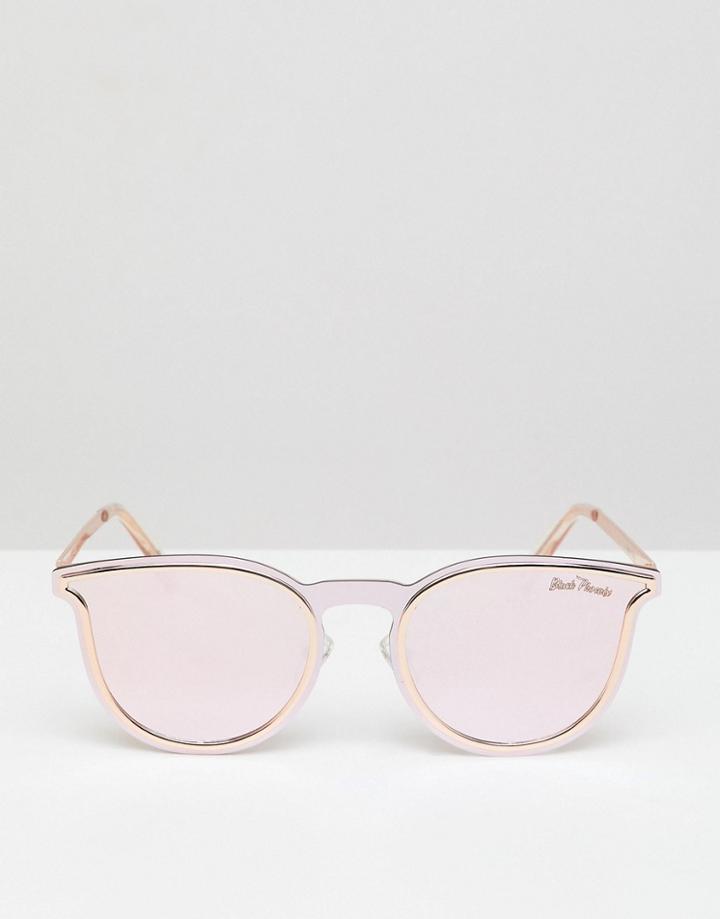 Black Phoenix Rose Gold Round Sunglasses - Gold