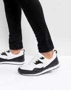 Asos Sneakers In Black And White Monochrome - White