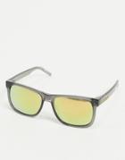 Hugo Square Sunglasses With Yellow Lens-grey