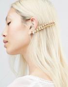 Krystal Swarovski Crystal Marquise Hair Comb - Gold
