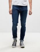 Farah Drake Slim Fit Jeans In Mid Wash - Blue