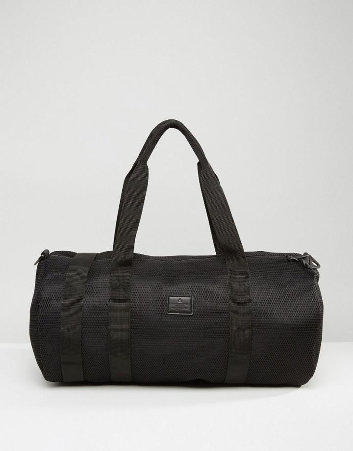 Asos Barrel Bag In Black Mesh - Black