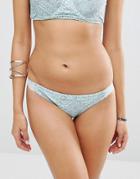 Ninety Nine Degrees Tile Print Bikini Bottoms - Blue