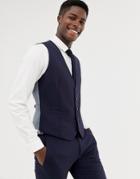 Burton Menswear Skinny Fit Vest In Navy - Navy