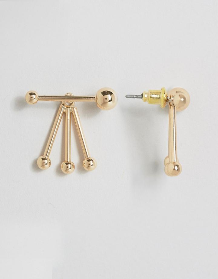 Asos Abstract Swing Earrings - Gold
