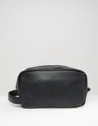 Mi-pac Tumbled Leather Look Toiletry Bag In Black - Multi