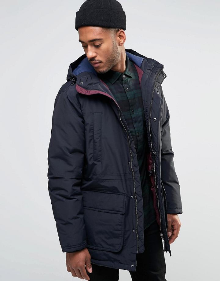 Farah Parka Jacket With Hood - Black