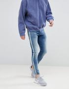 Good For Nothing Muscle Fit Jeans With Side Stripe - Blue