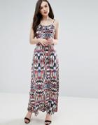 Pussycat London Printed Maxi Dress - Gray