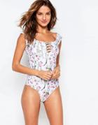 Little Mistress Bardot Botancial Swimsuit - Botanical Blooms