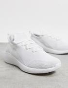 Asos Design Knitted Runner Sneakers In White